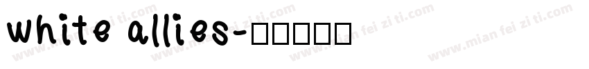 white allies字体转换